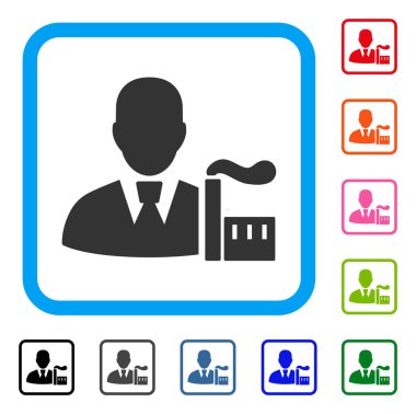 Sanayi kapitalist çerçeveli simgesi