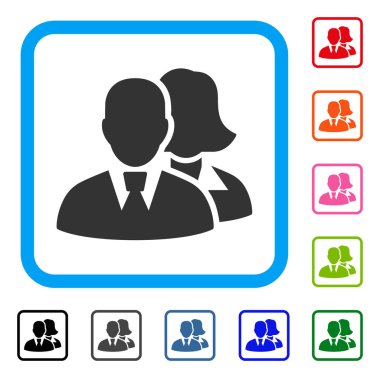 İnsanlar simgesi çerçeveli