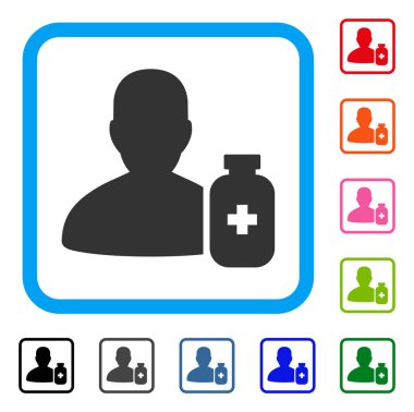 Eczacı tıp Icon çerçeveli