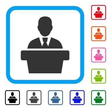 Politikacı simgesi çerçeveli