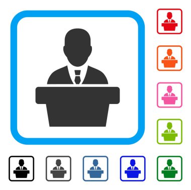 Politikacı simgesi çerçeveli