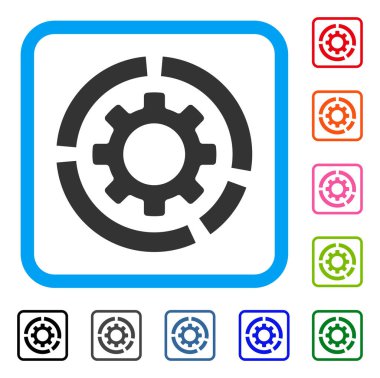 Daire diyagram yapılandırma dişli simgesini çerçeveli