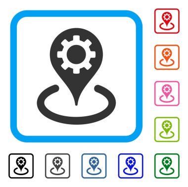 Kumaş konumu simgesi çerçeveli