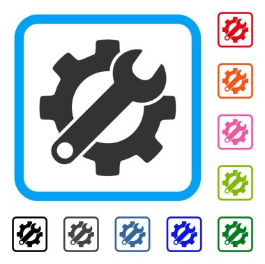 Dişli ve anahtar seçenekleri simgesini çerçeveli