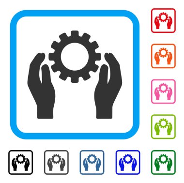 Dişli eller simgesini çerçeveli