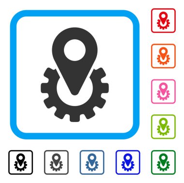 Sanayi dişli konum işaretçisini simgenin çerçeveli