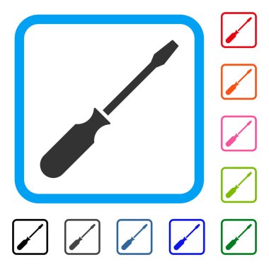 Tornavida simgesi çerçeveli