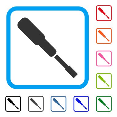 Tornavida simgesi çerçeveli