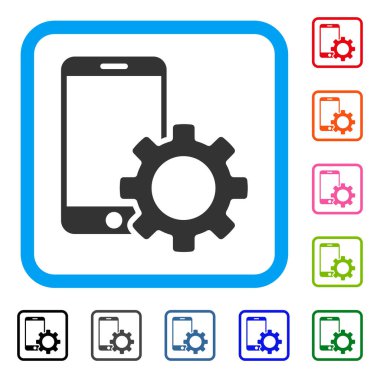 Smartphone yapılandırma dişli simgesini çerçeveli