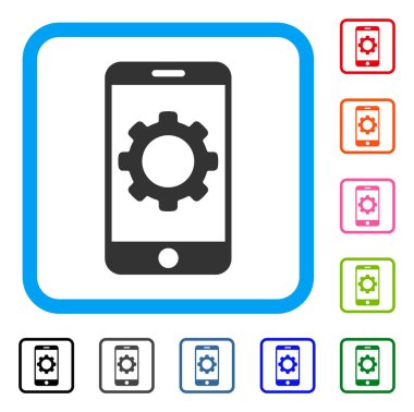 Smartphone seçenekleri dişli simgesini çerçeveli