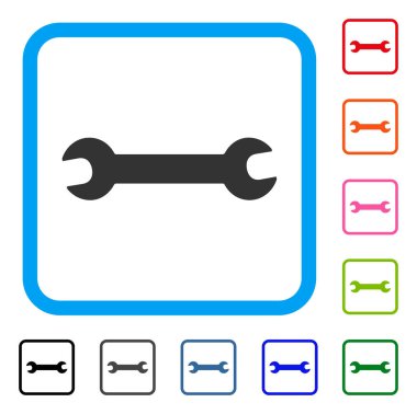 İngiliz anahtarı simgesini çerçeveli