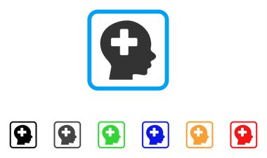 Baş tıp vektör simge çerçeveli