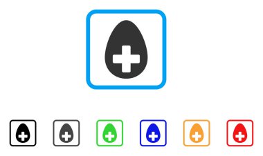 Artı yumurta vektör simge çerçeveli