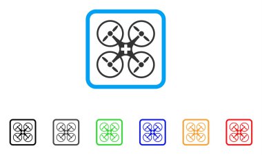 Tıbbi dron vektör simge çerçeveli