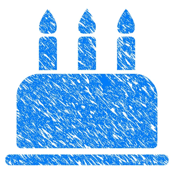 Gâteau d'anniversaire Grunge Icône — Image vectorielle