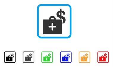 Sağlık fonu durumda vektör simge çerçeveli