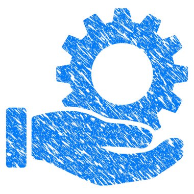Hizmet dişli Grunge simgesi