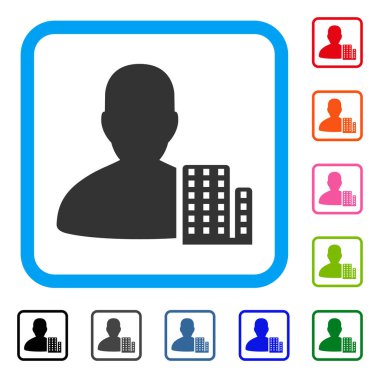 Şehir mimar simgesi çerçeveli