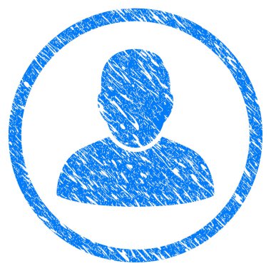 Yuvarlak kullanıcı Grunge simgesi