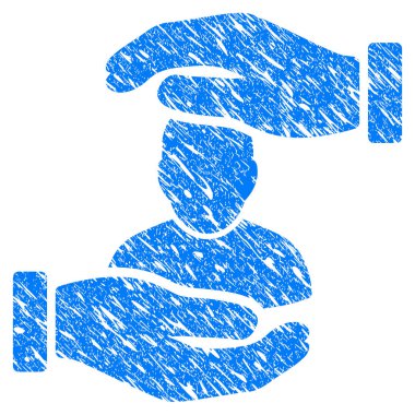 Kullanıcı bakım el Grunge simgesi