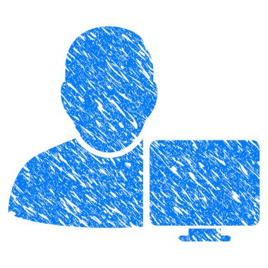 Kullanıcı bilgisayar Grunge simgesi