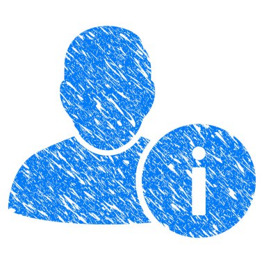 Kullanıcı bilgi Grunge simgesi