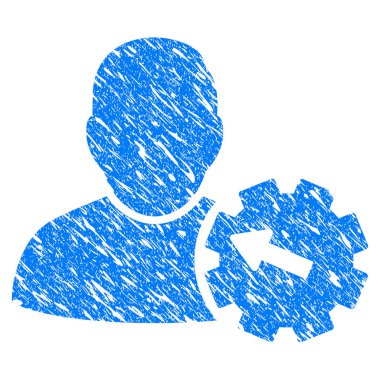 Kullanıcı entegrasyonu dişli Grunge simgesi