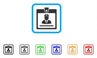 Doktor rozet vektör simge çerçeveli