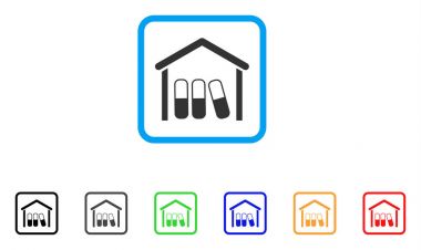 Uyuşturucu garaj vektör simge çerçeveli