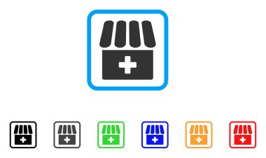 Eczane vektör simge çerçeveli