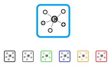 Euro tıbbi Linkler vektör simge çerçeveli