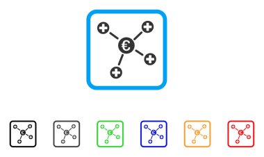 Euro tıbbi Linkler vektör simge çerçeveli