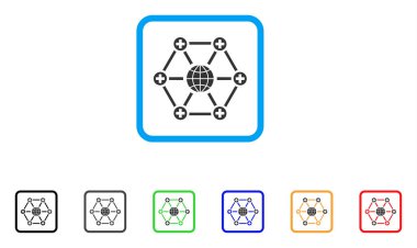 Global Medikal Network vektör simge çerçeveli