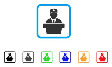 Sağlık resmi vektör simge çerçeveli