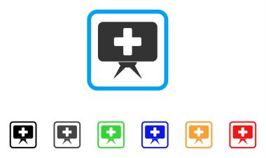 Sağlık hizmeti sunum vektör simge çerçeveli