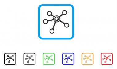 Sağlık Linkler vektör simge çerçeveli