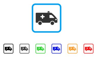 Hastane araba vektör simge çerçeveli
