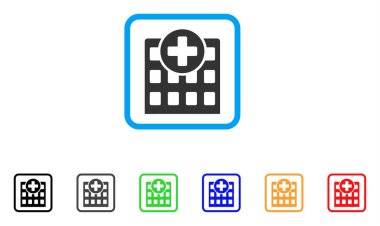 Hastane vektör simge çerçeveli