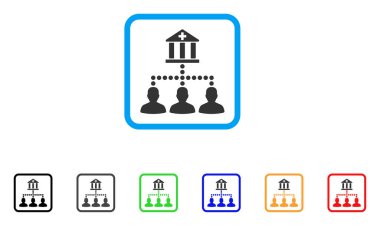 Tıbbi banka müşterilerine vektör simge çerçeveli