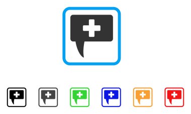 Tıbbi cevap vektör simge çerçeveli