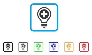 Tıbbi ampul vektör simge çerçeveli