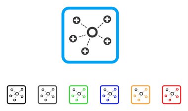 Tıbbi bağlantıları vektör simge çerçeveli