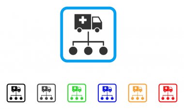 Tıbbi teslim bağlantılar vektör simge çerçeveli