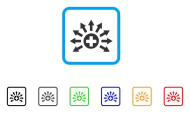 Tıbbi dağıtım vektör simge çerçeveli