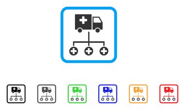 Tıbbi teslim yapısı vektör simge çerçeveli