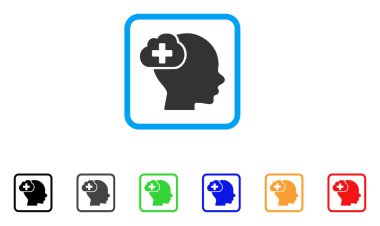 Tıbbi fikir bulut vektör simge çerçeveli