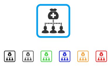 Sağlık fonu istemcileri vektör simge çerçeveli