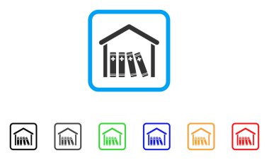 Tıp kütüphanesi vektör simge çerçeveli