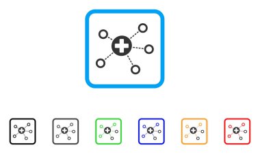 Tıbbi Linkler vektör simge çerçeveli
