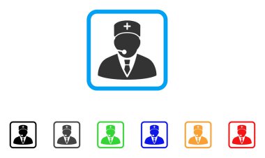 Tıbbi Yöneticisi vektör simge çerçeveli